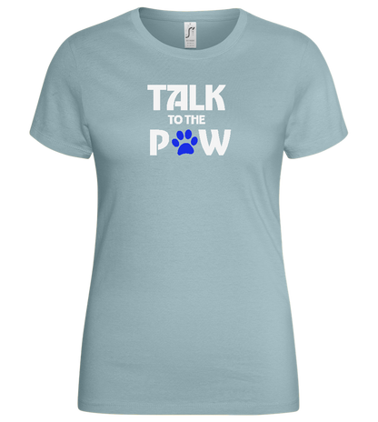 Talk to the Paw Design - Basic women's t-shirt_PURE GRAY_front