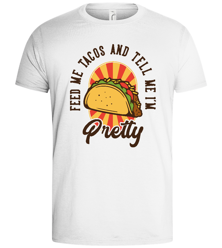 Just Feed Me Tacos Design - Basic men's t-shirt_WHITE_front