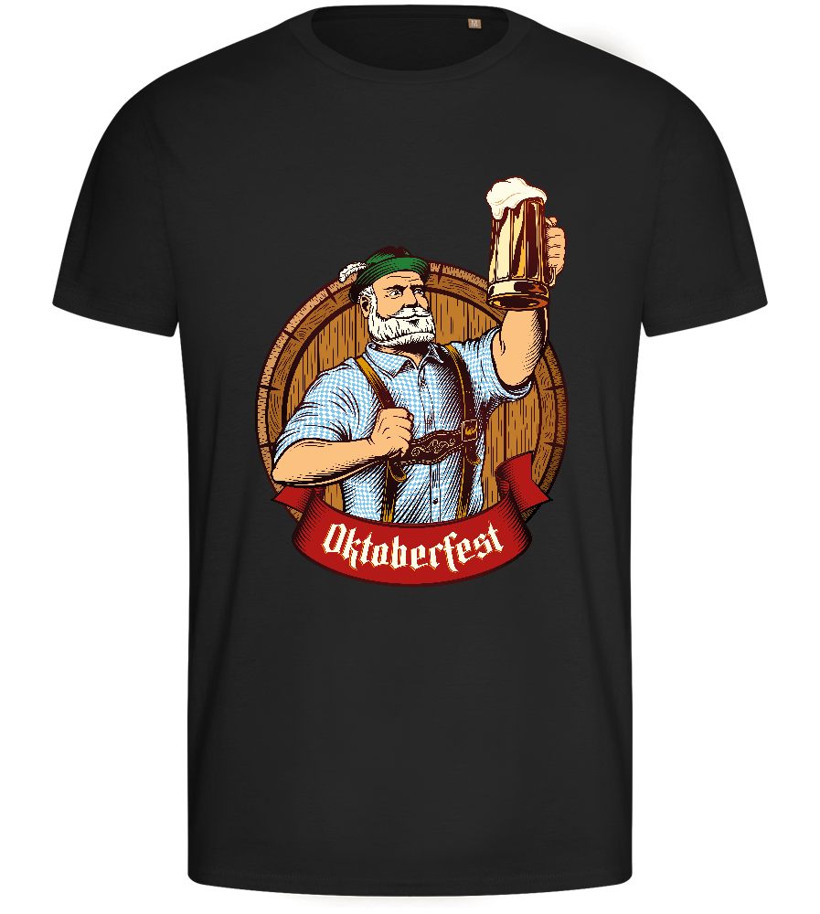 Oktoberfest Man Design - Basic men's fitted t-shirt_DEEP BLACK_front