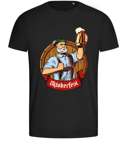 Oktoberfest Man Design - Basic men's fitted t-shirt_DEEP BLACK_front