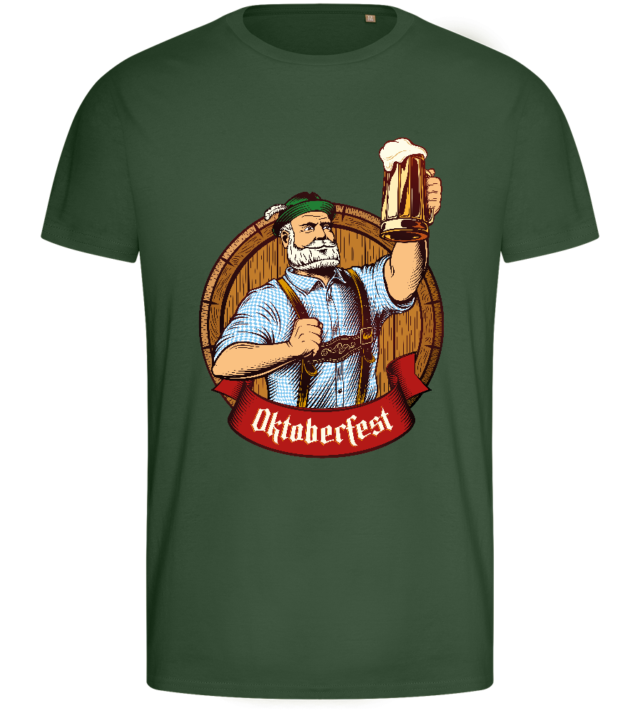 Oktoberfest Man Design - Basic men's fitted t-shirt_GREEN BOTTLE_front