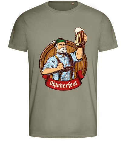 Oktoberfest Man Design - Basic men's fitted t-shirt_KHAKI_front