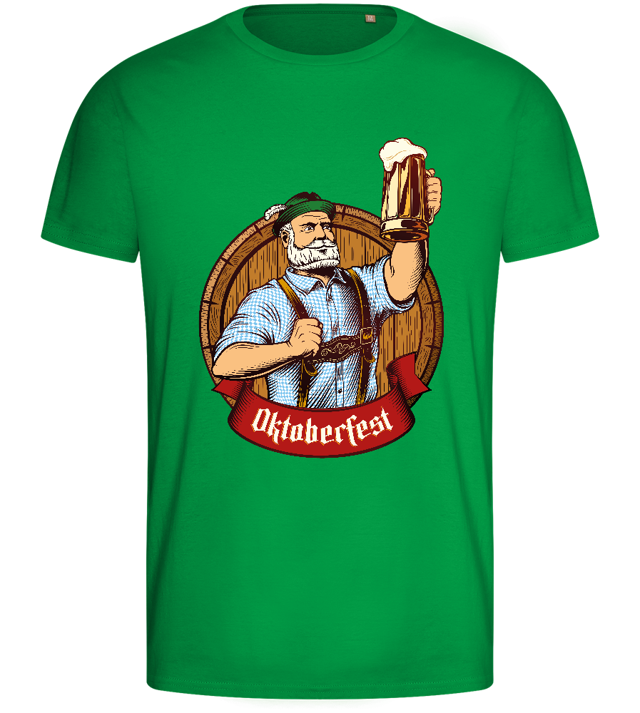 Oktoberfest Man Design - Basic men's fitted t-shirt_MEADOW GREEN_front