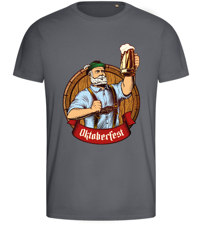 Oktoberfest Man Design - Basic men's fitted t-shirt_MOUSE GREY_front