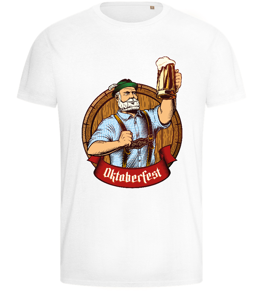 Oktoberfest Man Design - Basic men's fitted t-shirt_WHITE_front