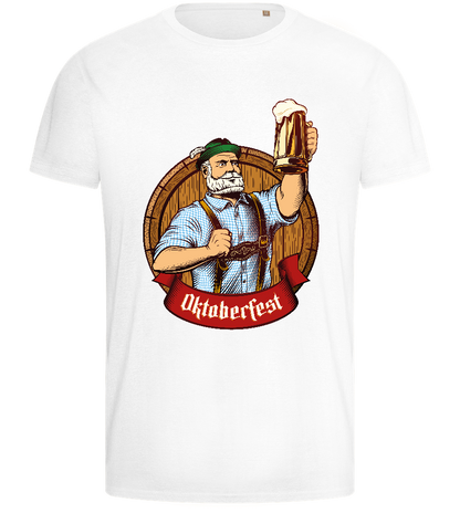 Oktoberfest Man Design - Basic men's fitted t-shirt_WHITE_front