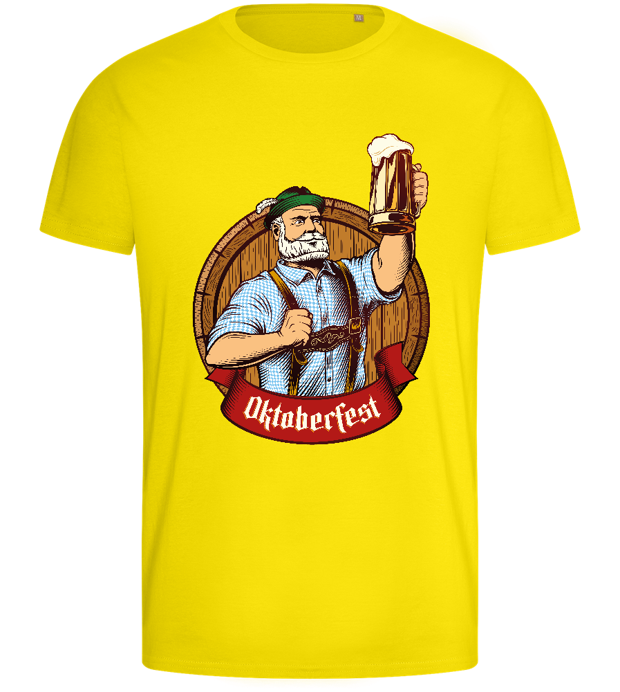 Oktoberfest Man Design - Basic men's fitted t-shirt_YELLOW_front