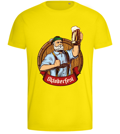 Oktoberfest Man Design - Basic men's fitted t-shirt_YELLOW_front