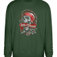 Ink And Blood Skull Design - Comfort Essential Unisex Sweater_GREEN BOTTLE_front