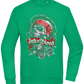 Ink And Blood Skull Design - Comfort Essential Unisex Sweater_MEADOW GREEN_front