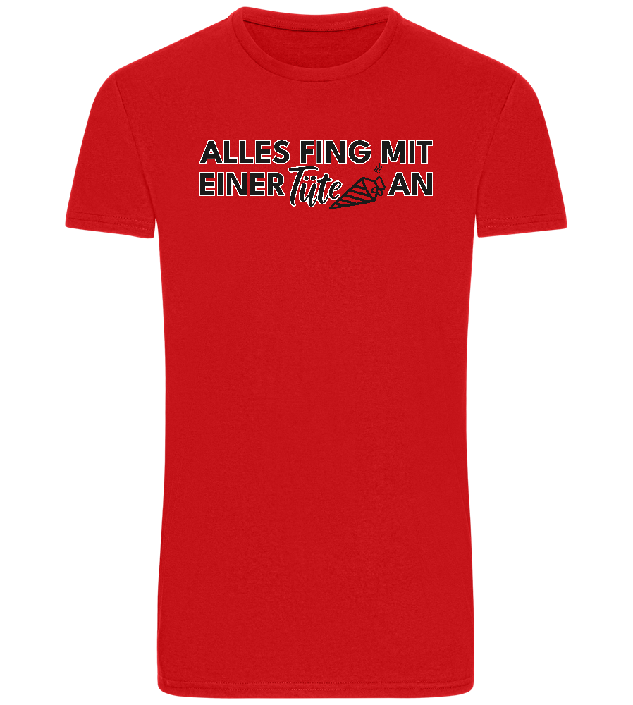 Alles Fing Mit Einer Tüte An Design - Basic Unisex T-Shirt_RED_front