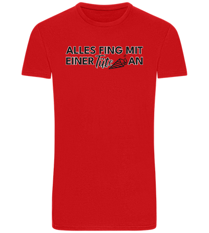 Alles Fing Mit Einer Tüte An Design - Basic Unisex T-Shirt_RED_front