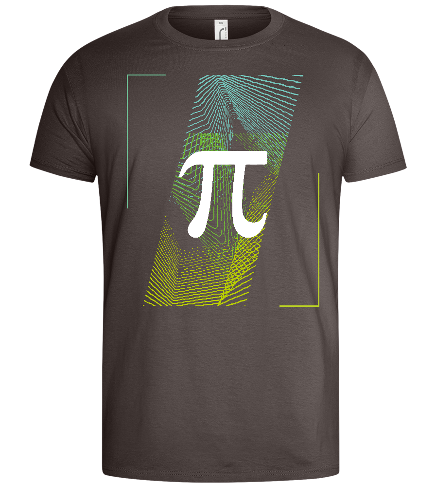 Pi Symbol Design - Basic men's t-shirt_DARK GRAY_front