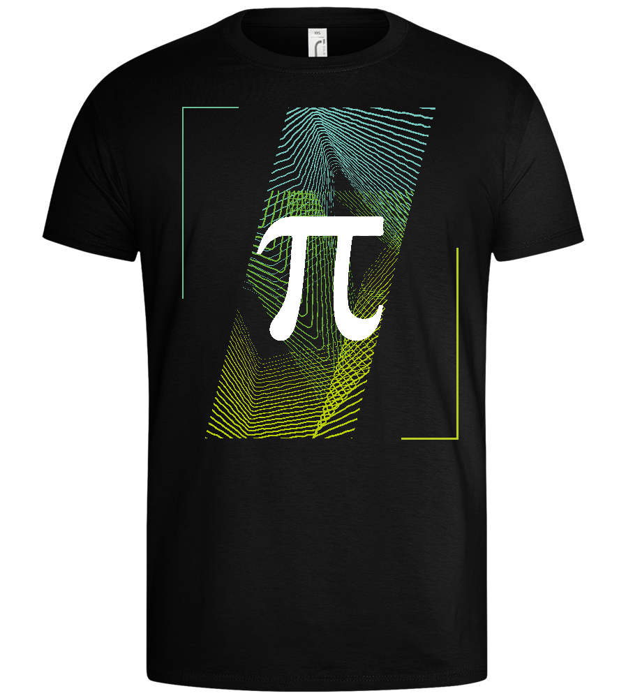 Pi Symbol Design - Basic men's t-shirt_DEEP BLACK_front