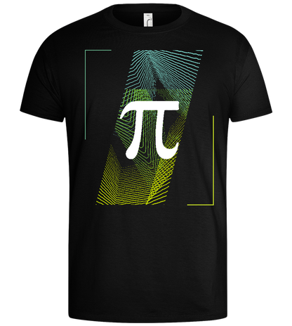 Pi Symbol Design - Basic men's t-shirt_DEEP BLACK_front