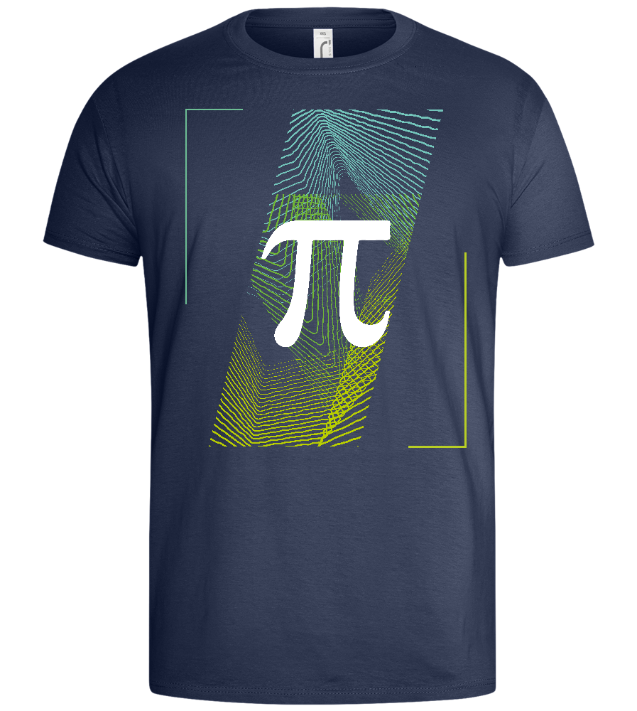 Pi Symbol Design - Basic men's t-shirt_DENIM_front