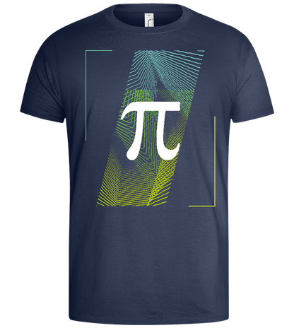 Pi Symbol Design - Basic men's t-shirt_DENIM_front