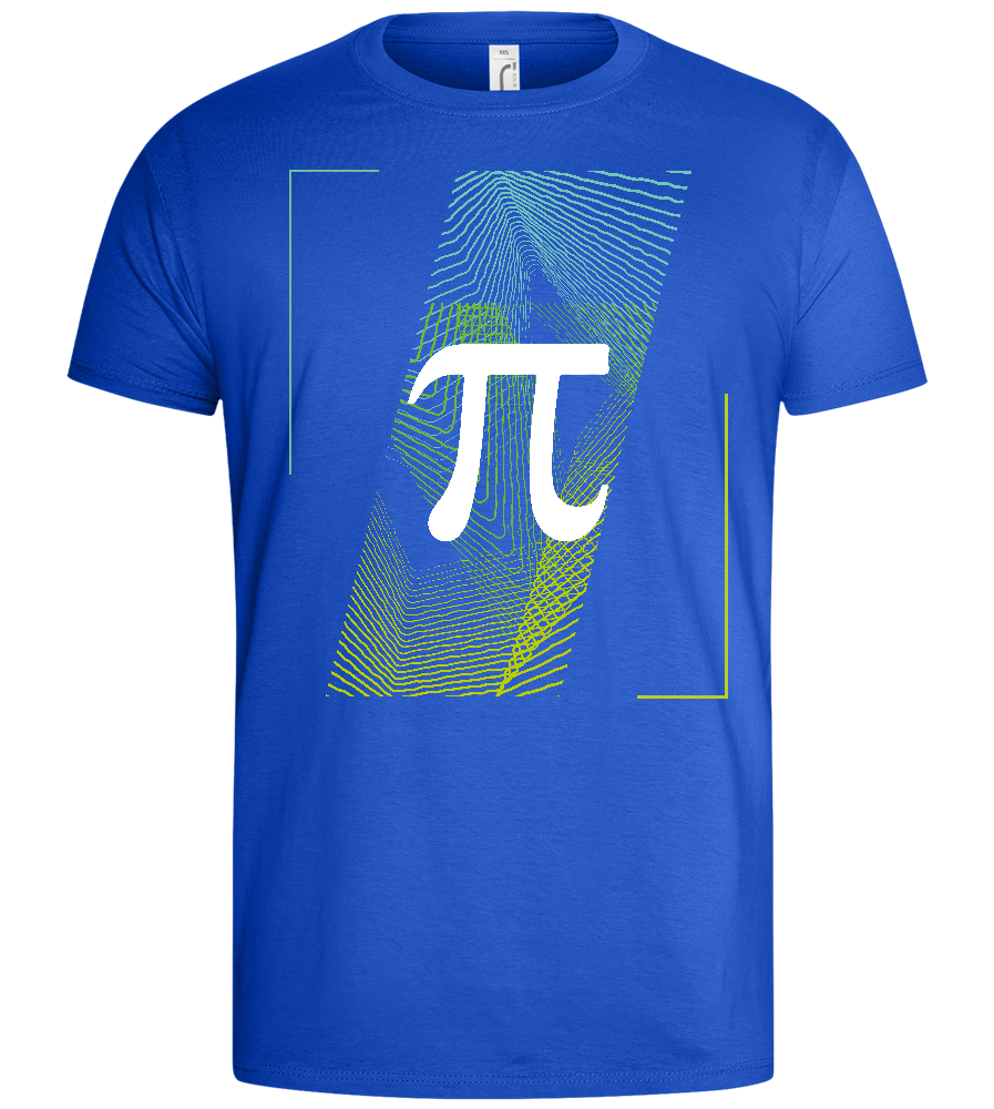 Pi Symbol Design - Basic men's t-shirt_ROYAL_front