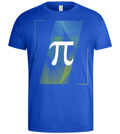 Pi Symbol Design - Basic men's t-shirt_ROYAL_front