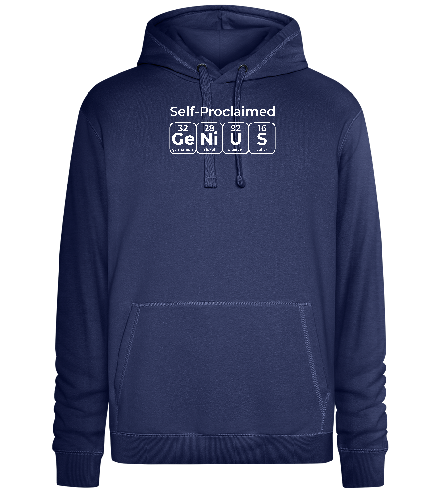 Periodic Table Genius Design - Premium unisex hoodie_DENIM CHINA_front