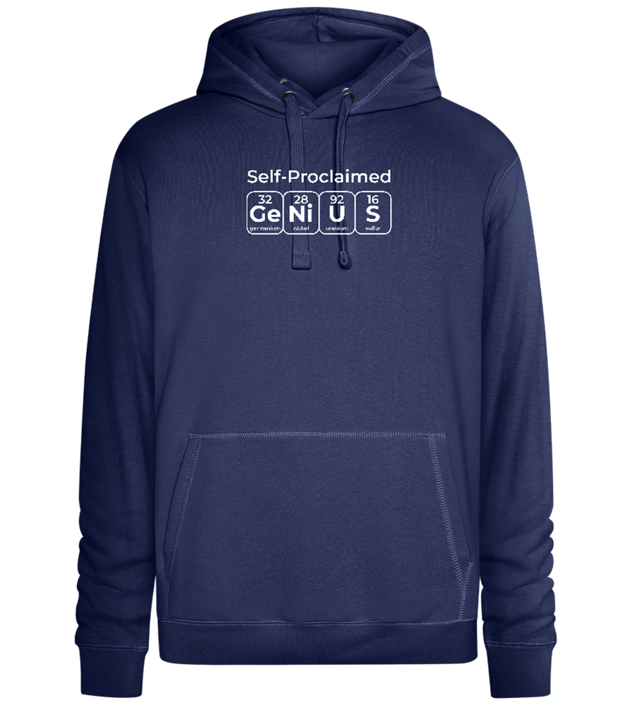 Periodic Table Genius Design - Premium unisex hoodie_DENIM CHINA_front