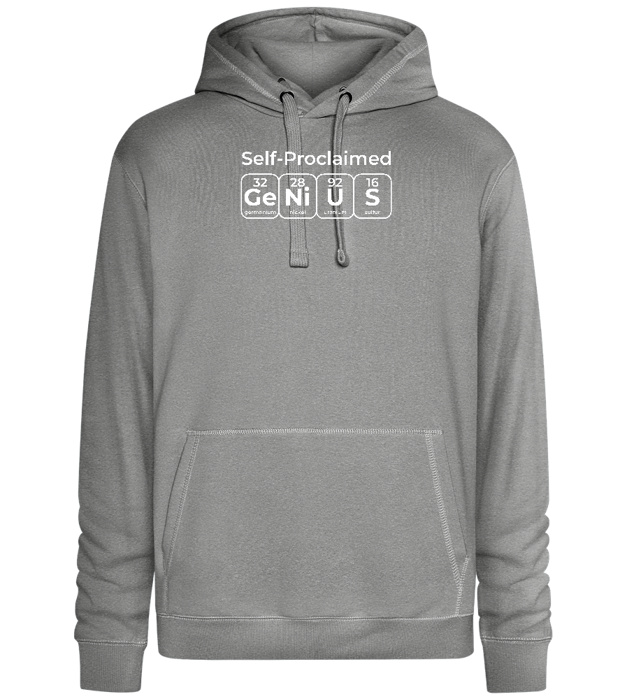 Periodic Table Genius Design - Premium unisex hoodie_ORION GREY II_front