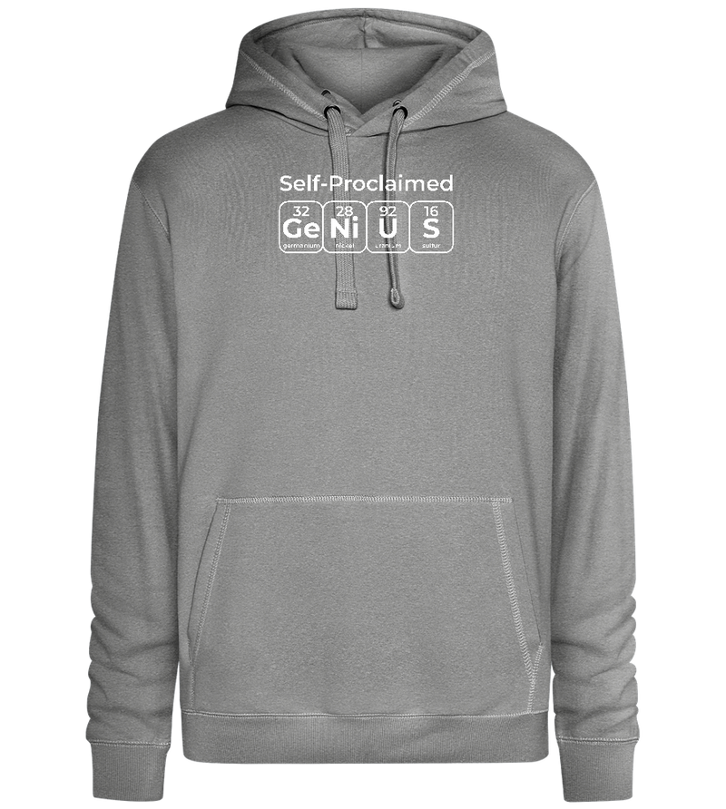 Periodic Table Genius Design - Premium unisex hoodie_ORION GREY II_front