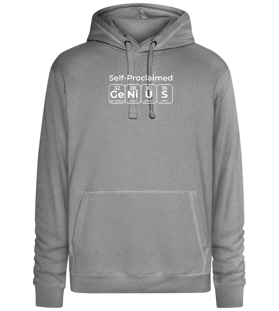 Periodic Table Genius Design - Premium unisex hoodie_ORION GREY II_front