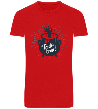 Trick or Treat Cauldron Design - Basic Unisex T-Shirt_RED_front