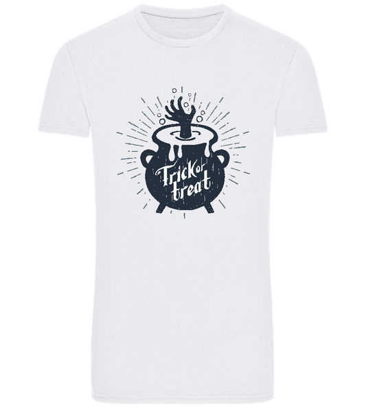 Trick or Treat Cauldron Design - Basic Unisex T-Shirt_WHITE_front