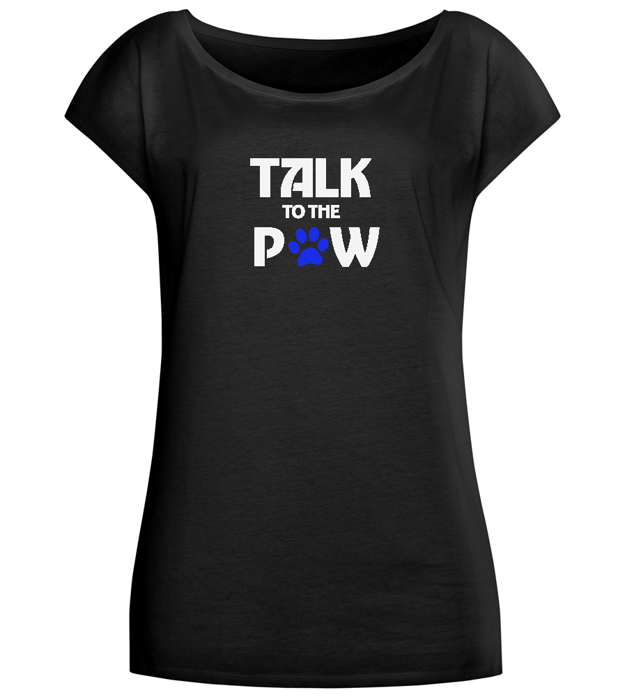 Talk to the Paw Design - Comfort long t-shirt_DEEP BLACK_front