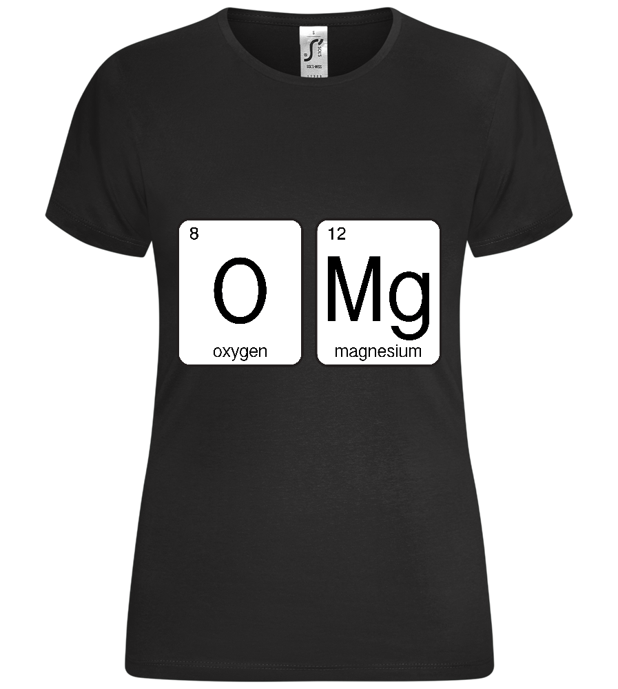 O-M-G Design - Comfort women's t-shirt_DEEP BLACK_front