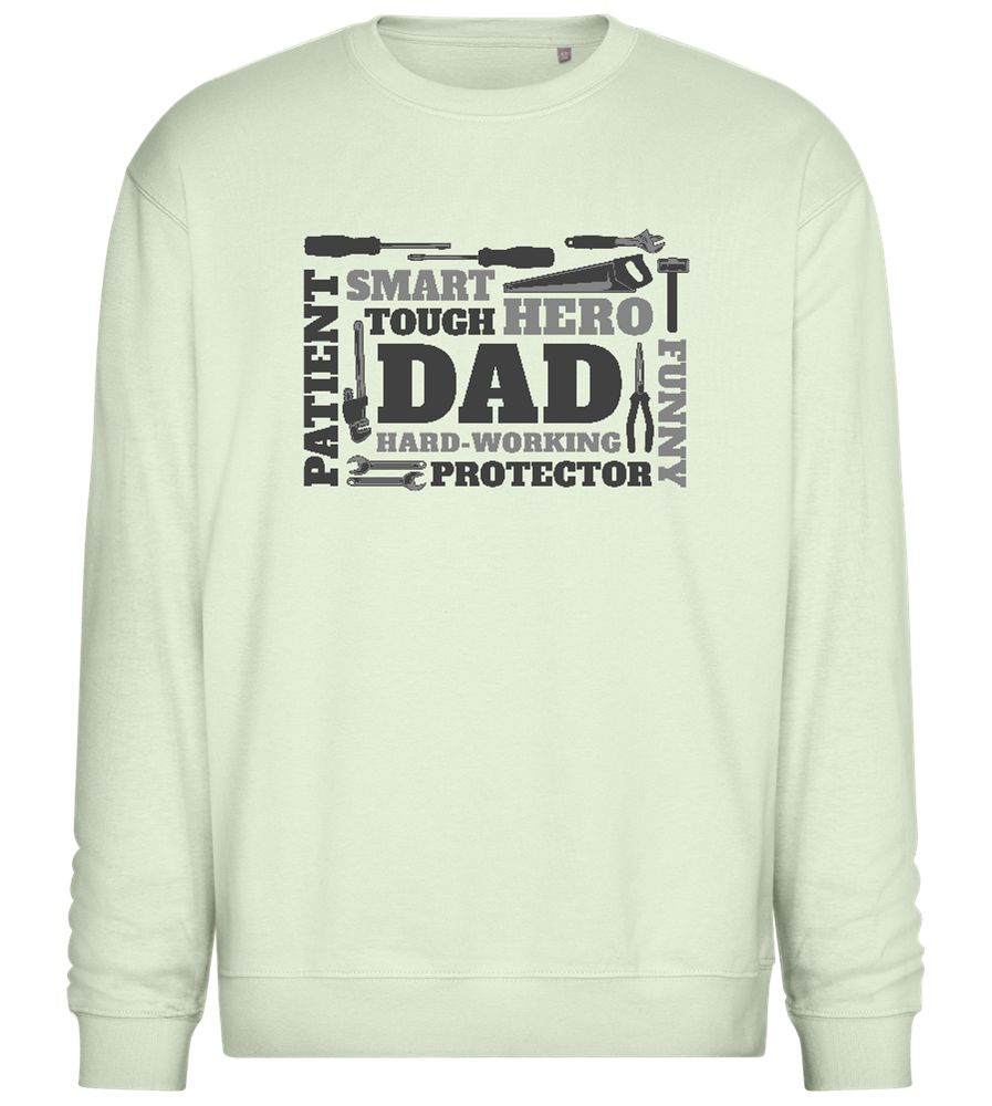 Dad Tools Design - Comfort Essential Unisex Sweater_CREAMY GREEN_front