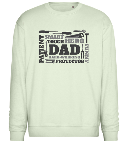 Dad Tools Design - Comfort Essential Unisex Sweater_CREAMY GREEN_front