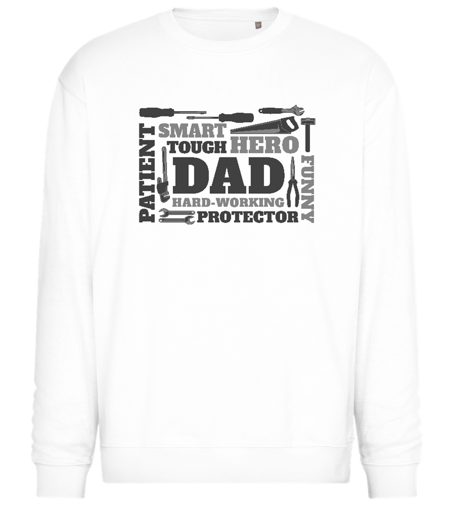 Dad Tools Design - Comfort Essential Unisex Sweater_WHITE_front