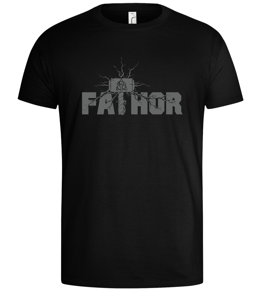 Fathor Hammer Design - Basic men's t-shirt_DEEP BLACK_front