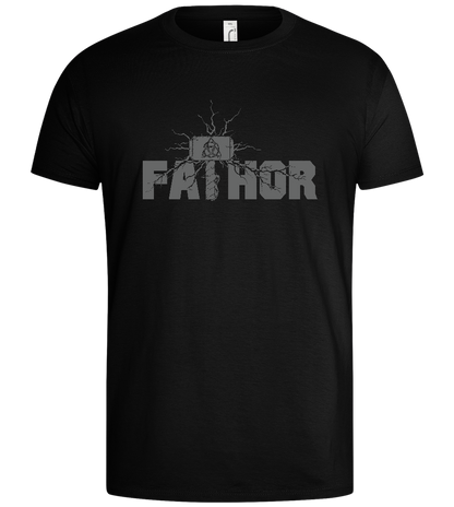 Fathor Hammer Design - Basic men's t-shirt_DEEP BLACK_front