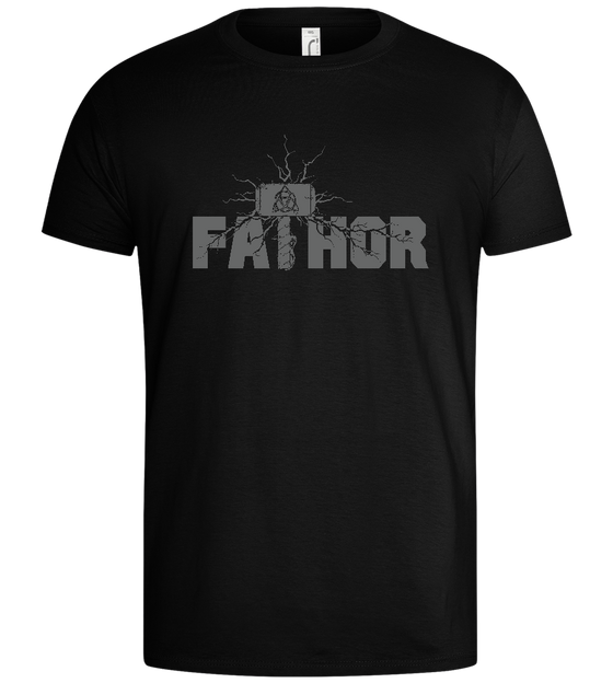 Fathor Hammer Design - Basic men's t-shirt_DEEP BLACK_front