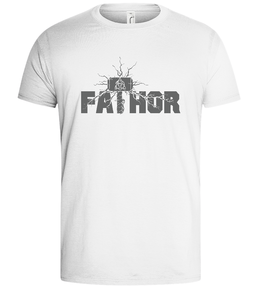 Fathor Hammer Design - Basic men's t-shirt_WHITE_front