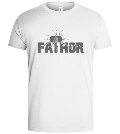 Fathor Hammer Design - Basic men's t-shirt_WHITE_front