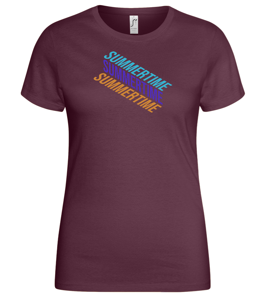 Summertime Design - Basic women's t-shirt_BORDEAUX_front