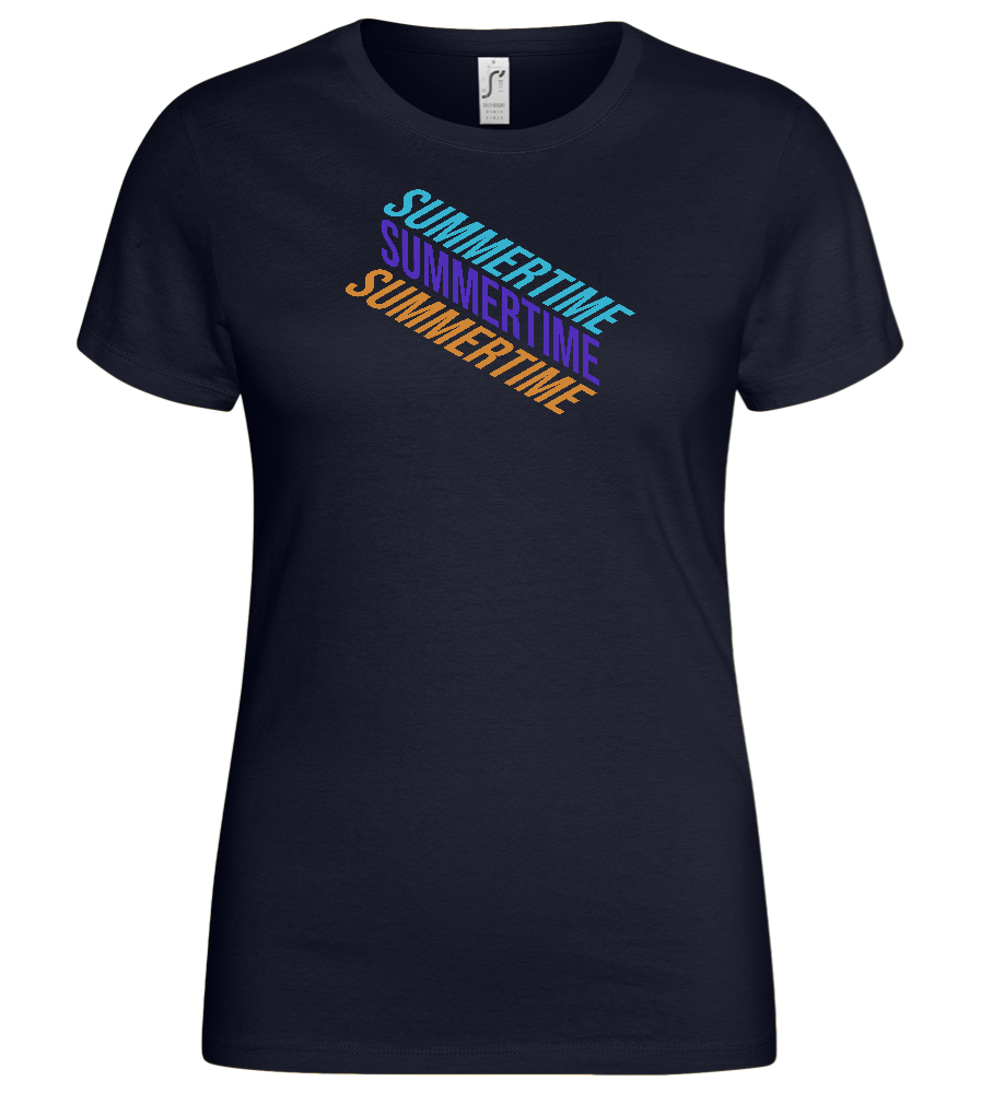 Summertime Design - Basic women's t-shirt_FRENCH NAVY_front