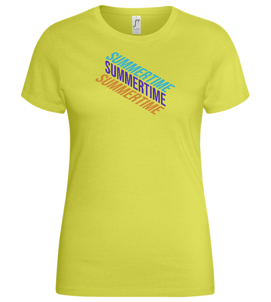 Summertime Design - Basic women's t-shirt_GREEN APPLE_front