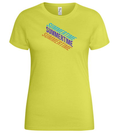 Summertime Design - Basic women's t-shirt_GREEN APPLE_front