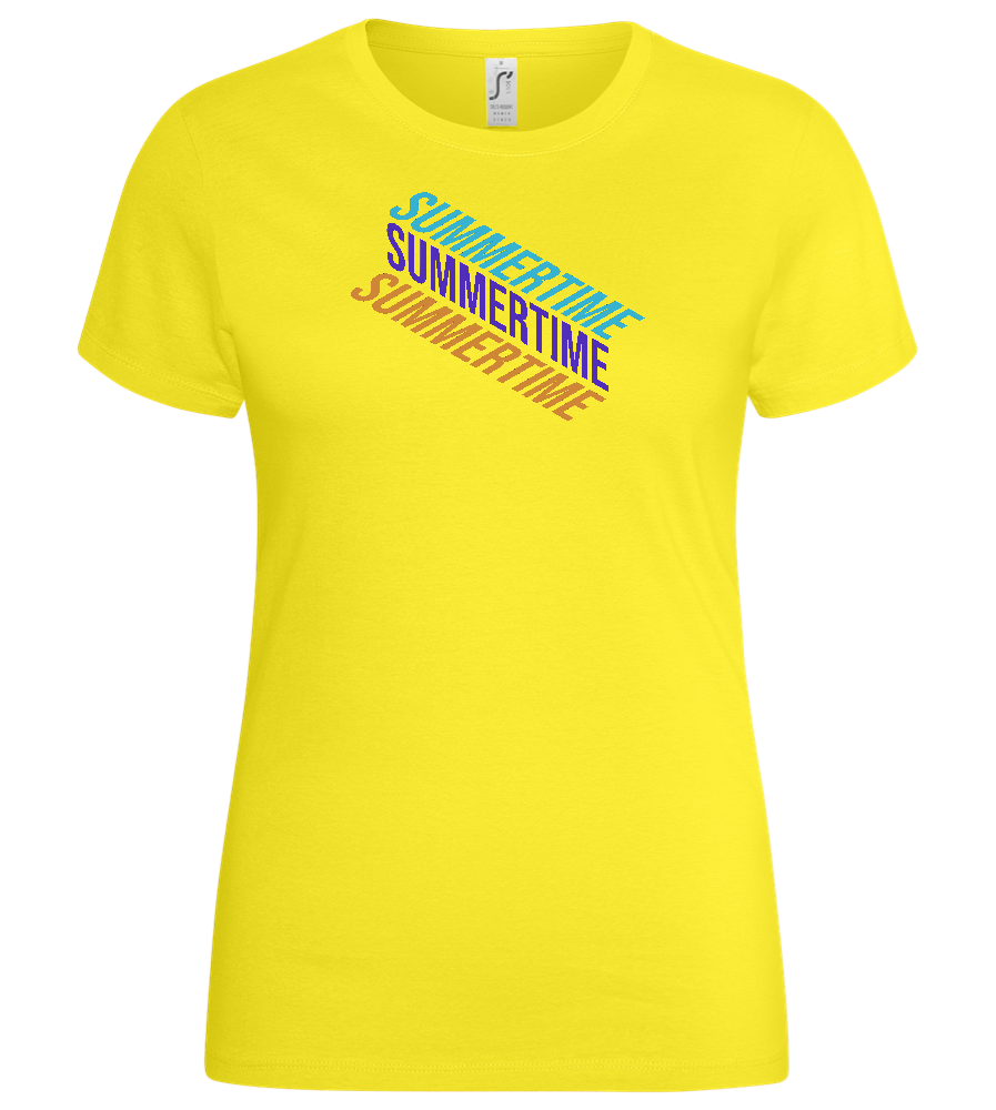 Summertime Design - Basic women's t-shirt_LEMON_front