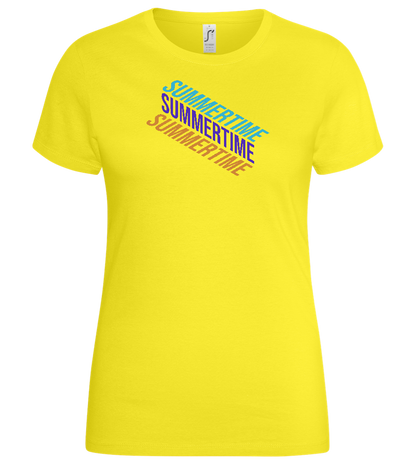 Summertime Design - Basic women's t-shirt_LEMON_front