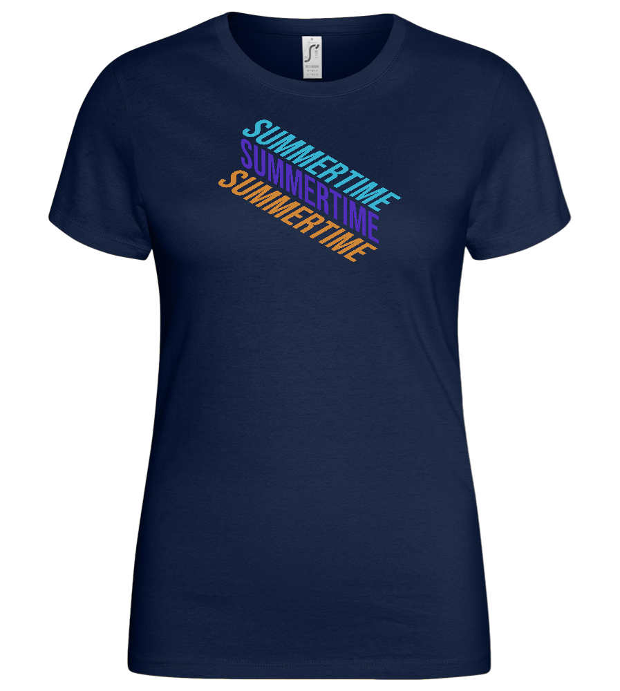 Summertime Design - Basic women's t-shirt_MARINE_front