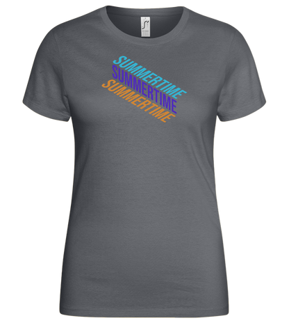 Summertime Design - Basic women's t-shirt_MOUSE GREY_front