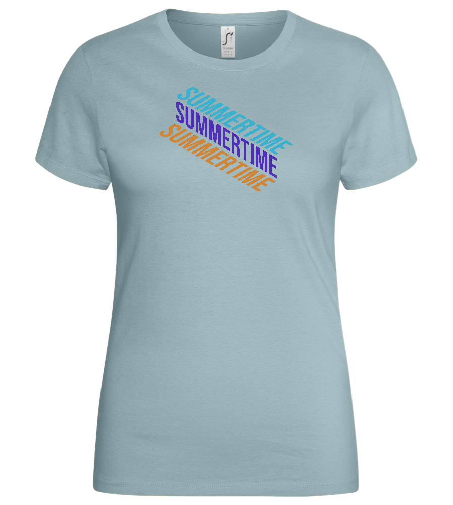 Summertime Design - Basic women's t-shirt_PURE GRAY_front