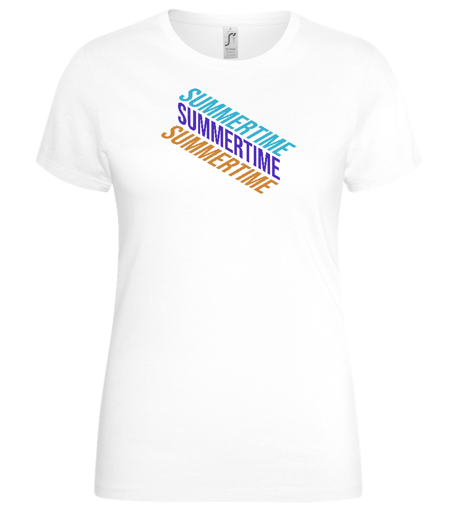 Summertime Design - Basic women's t-shirt_WHITE_front